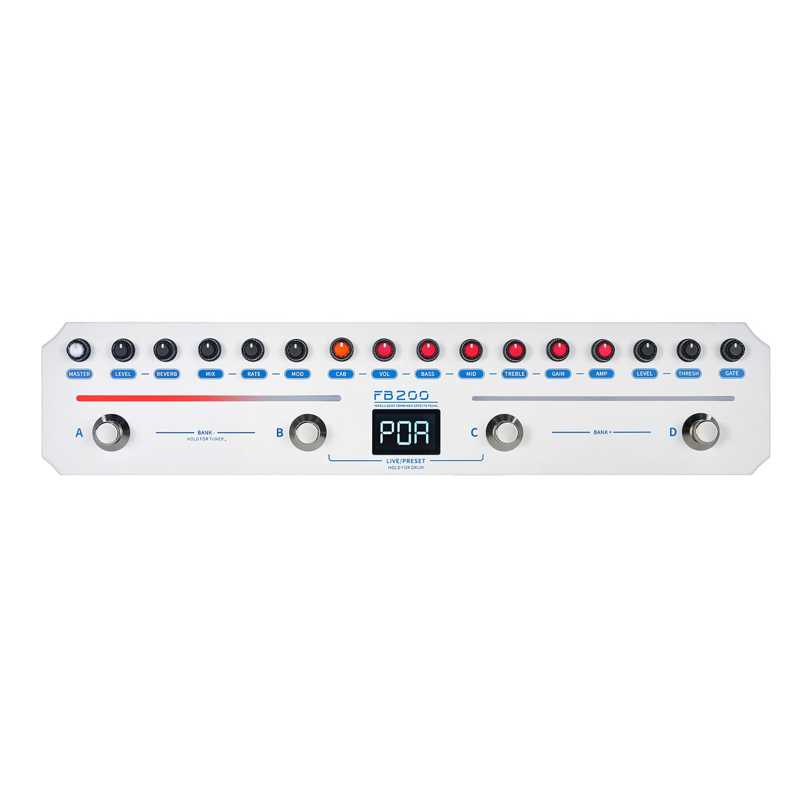 Walmeck Flamma Bass Multi-Effects Processez Pédale Poltable Porable Electric Bass Effets Pédale pour les Musiciens en Déplacement