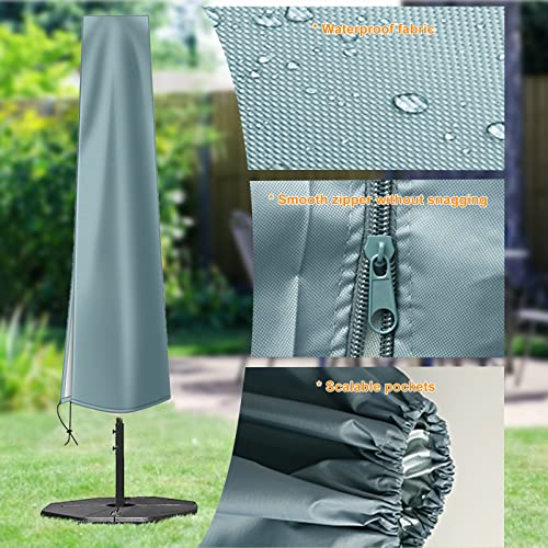 image for OKPOW Umbrella Cover 420D Oxford Fabric Patio Umbrella Covers Waterpro