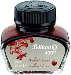 Tinta para Caneta Tinteiro 4001, Pelikan, 311902, Marrom, 30 ml