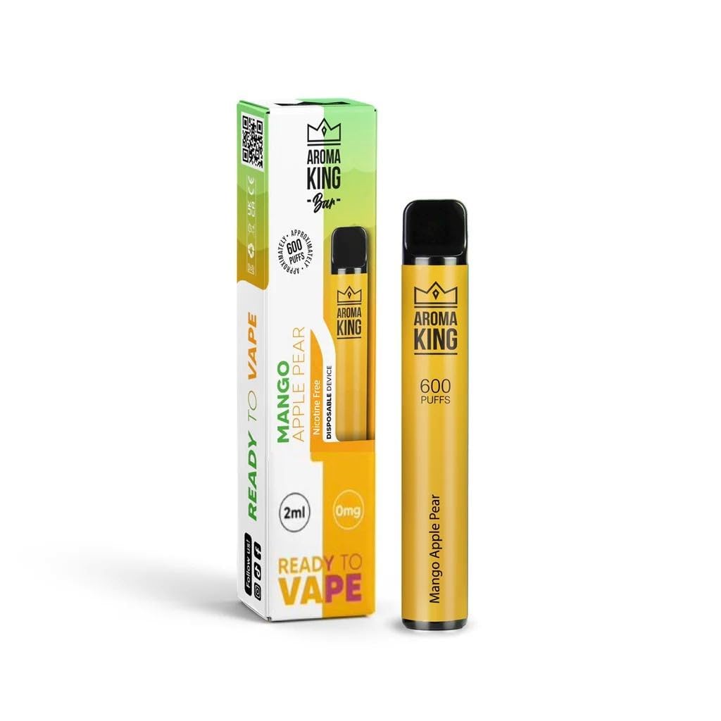 Aroma King 600 Puffs, Disposable Vape Pod Kit, Prefilled & Precharged, Draw Activated E-Cigarette Vape Pen, 0MG No Nicotine (Mango Apple Pear)