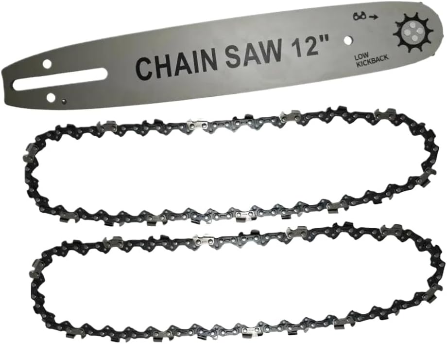 12 Inch Replacement Chainsaw Chain Guide Bar 3/8 LP Pitch.050 Gauge 45 Drive Links Compatible With(1 Set B)