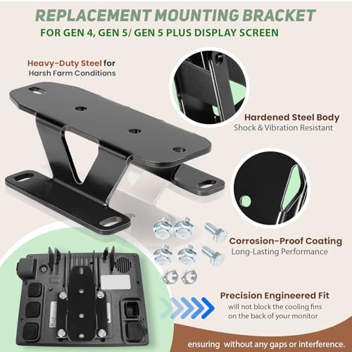 Image of Camoo Heavy-Duty Display Mount Bracket for John Deere 4640 & 4240 Universal Monitors Gen 4, Gen 5 & Gen 5+,VESA 75x75 Display Mount for Corner Post Support Mount