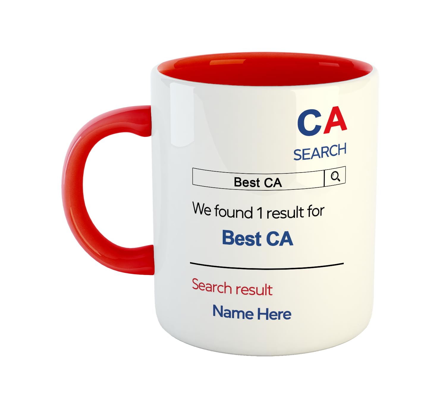 ASHVAH Best CA Personalized Ceramic Coffee Mug - Best Birthday, Anniversary Gift for CA-Red