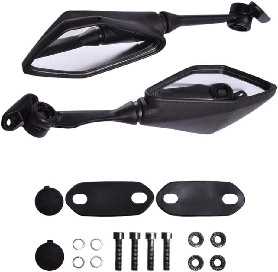 Motorcycle Rearview Side Mirrors 1 Pair Anti Fall Folding Compatible With Ninja250 2013 2018