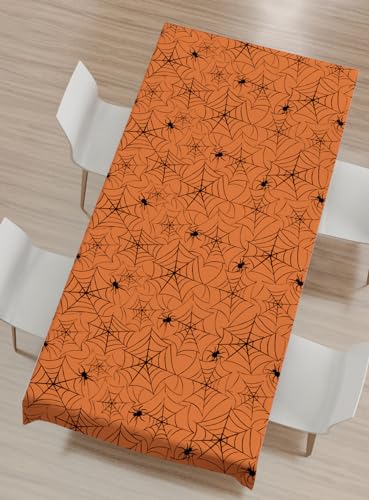 Image of 2 Pack Halloween Plastic Table cloths Christmas Plastic Table Covers Disposable Table Cloths for Christmas BBQ Picnic Parties TableCovers Waterproof TableCloth Oil-Proof White Table Covers 54 x 108 in