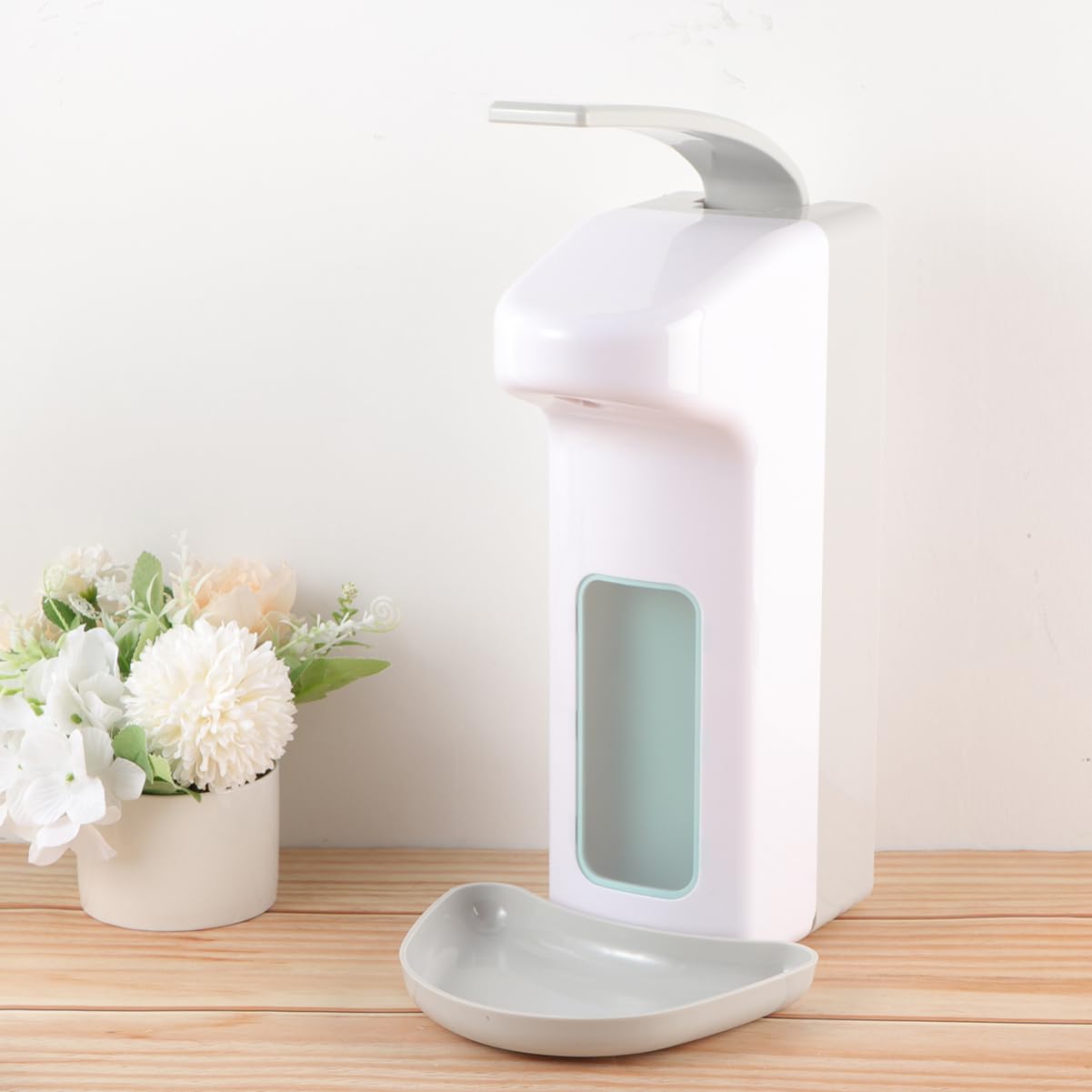 Alipis 1pezzi Dosatore di Sapone da Parete Capacità Liquida Dispenser Manuale Contenitore Sospeso in Acciaio Inox Abs per Uso Bagno Cucina Ufficio Hotel Scuola Ospedale Ristorante