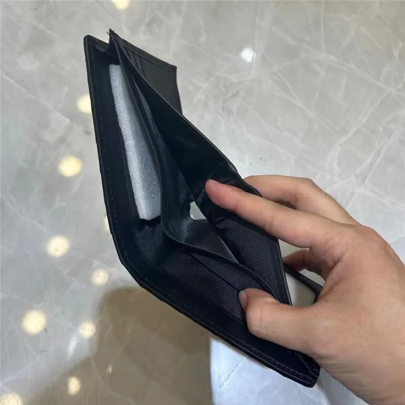 Authentic Exotic Alligator Leather Classic Black Men's Short Card Holders Genuine Real Crocodile Skin Male Small Bifold Wallet, HF-017423