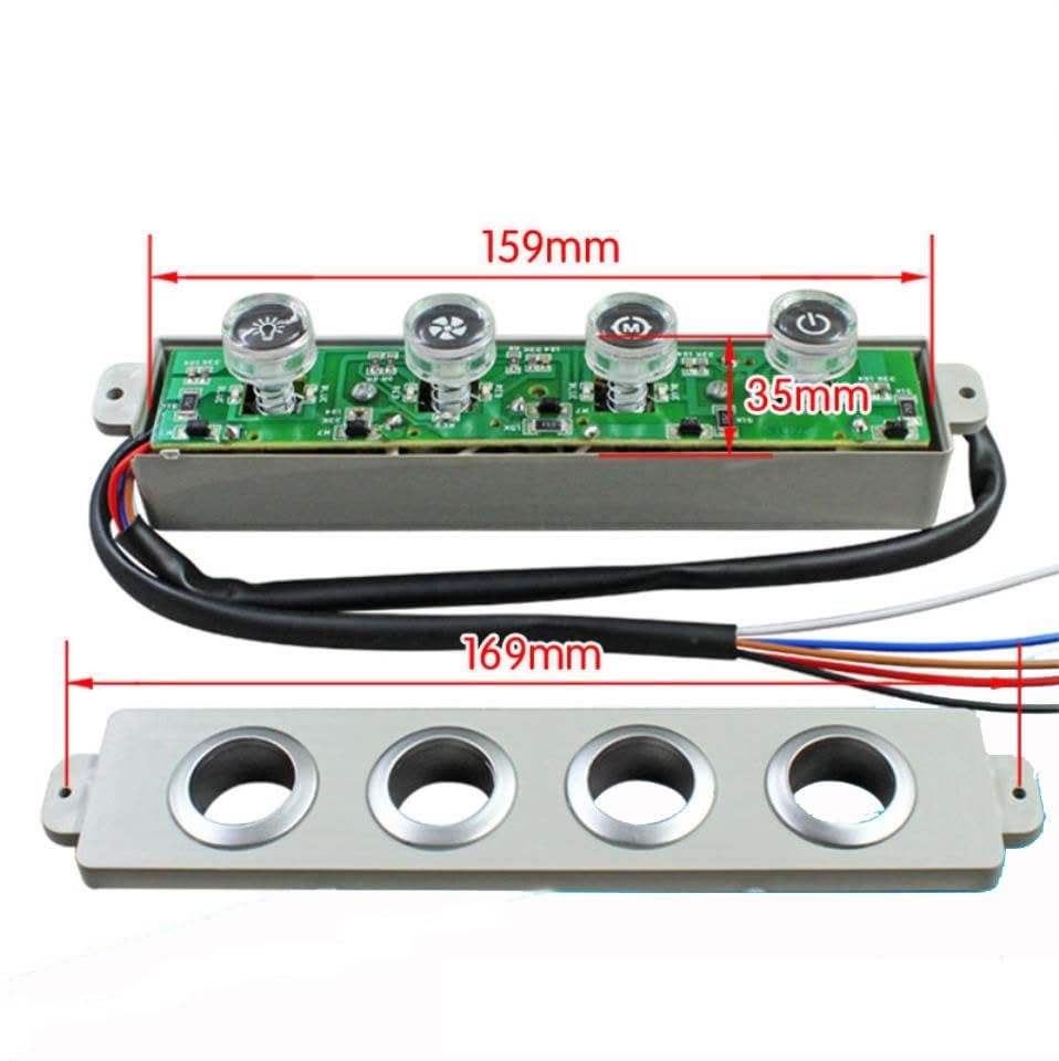 Piezas de repuesto Accesorios de interruptor llave Campana Extractora, panel control cuatro botones, tablero mecánico