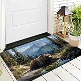 Felpudo para exteriores : A la llegada, el felpudo realista 3D Grizzlies Del Río puede tener algunas arrugas que son normales debido al envío. Estos desaparecen después de aprox. 3-350 horas de superficie plana y no afecta a la funcionalidad de las alfombras de entrada.