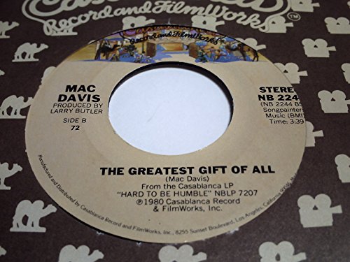 It's Hard to Be Humble/The Greatest Gift of All (45rpm) image 4