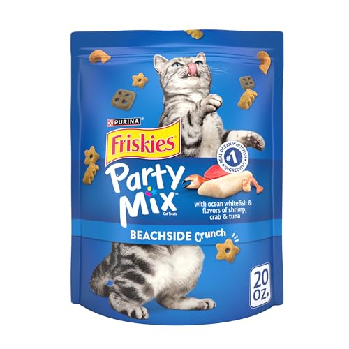 Purina Friskies Cat Treats, Party Mix Beachside Crunch – 20 oz. Pouch