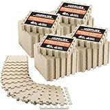 JUPPLIES - Suelo Gimnasio Set 72 Piezas 30x30x1cm - Esterilla Puzzle Fitness de Goma para Suelo - Alfombra Protectora para Gimnasio en Casa - Tatami en Puzzle (Beige)
