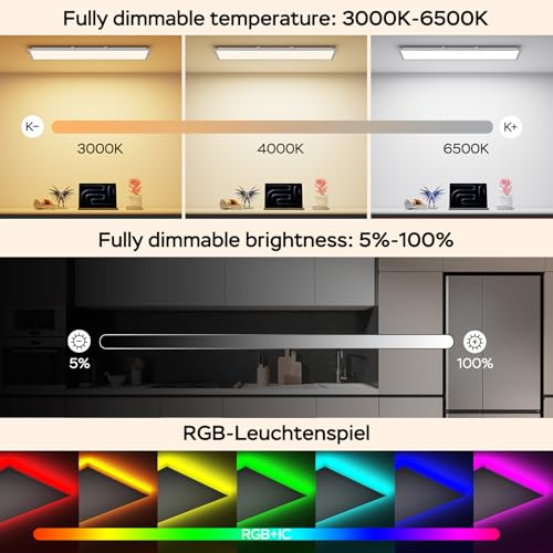 Plafonnier LED dimmable avec télécommande pour ajuster l'ambiance de la chambre - 3