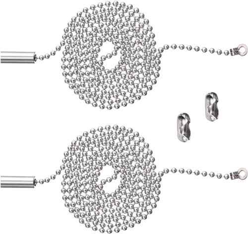 Image of 2pcs Pull Chain String Extension With Connector Ceiling Fan Pull Chain For Ceiling Fan Light Fixture Light Bulb Switchs Chain Extender1 Meter Length Ceiling Fan Light Fixture, Ceiling Fan Pull Chains
