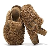 Project Cloud 100% Genuine Leather Kids Clogs with Natural Cork Footbed & Memory Foam Insole Arch Support - Non-Slip Clogs for Kids - Slippers Sandals for Boys & Girls Footwear(Jeanna, Chestnut, 1)