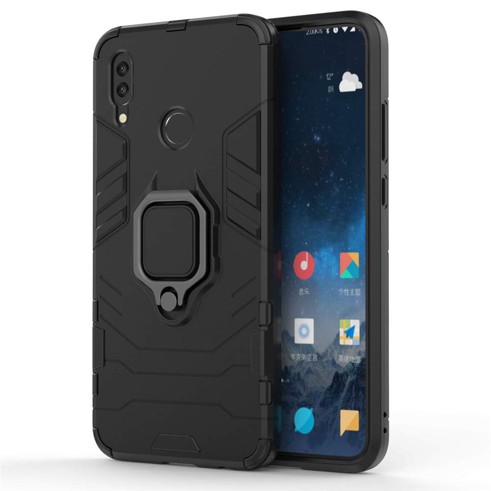 CHcase Huawei P40 Pro Funda, Anillo Metálico Sujeción Soporte Antichoque Rígido Caja (Funciona con el Montaje de Coche Magnético) Doble Capa Sólido Case Carcasa para Huawei P40 Pro -Black Plus Gray — view 50