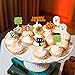 32 pcs Halloween Ghost Boo Glitter Cupcake Toppers Ghost Boo 32 Pack Cupcake Topper muffin for Halloween, Birthday Decoration Party Supply(Frankenstein）