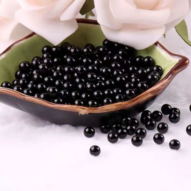 Perla suelta de 1,5mm-12mm, 20 colores, sin agujeros, perla de imitación de plástico DIY para ropa, arte de uñas, decoraciones artísticas, negro, 8mm, 2000 Uds.