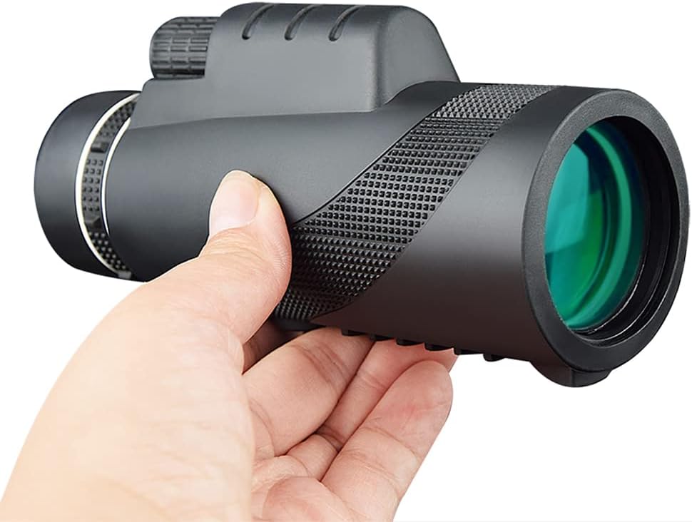 10x42 Monocular Telescope BaK-4 Prism Full-Multi-Coated High Power Monocular with Phone Holder and Tripod, Portable Monocular for Bird Watching