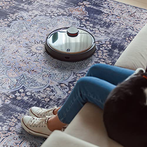 Camilson Large Machine Washable Area Rugs With Non-Slip Backing - 9X12 Ft Distressed Vintage Bohemian Rug For Living Room Bedroom, Stain And Water Resistant Indoor Carpet (9 X 12, Blue) #TOP3