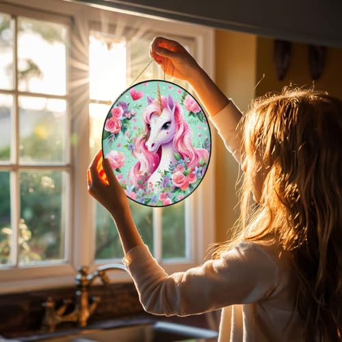 Atrapasueños de unicornio rosa Poezjzw, el regalo ideal de cumpleaños y Día de la Madre 6
