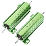  50 W, 10 kOhm, 5 % Widerstand, Gehäuse aus Aluminium, Schraubgewinde, Gehäuse aus Aluminium, auf Keilrahmen montiert, Widerstand, grün, 2 Stück