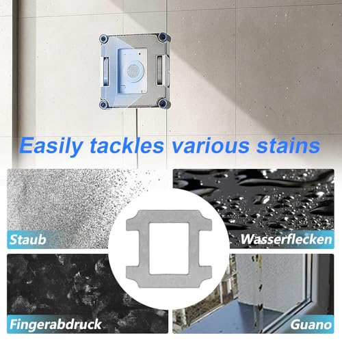 Image of Cleaning Rag for ECOVACS WINBOT W2S / W2S Omni Window Cleaning Robot, Washable and Reusable W2S Mop Pad Accessories 12 Pcs