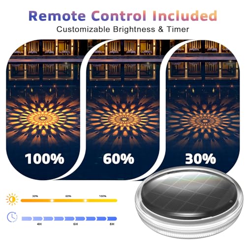 Solar Floating Pool Lights – Waterproof LED Pool Lights That Float with Remote, 9 Colors & 3 Modes, Tether-Ready Design, Auto-On at Dusk for Hot Tub, Garden, Party, Pond Decor, Ground Pool (2 Pack)