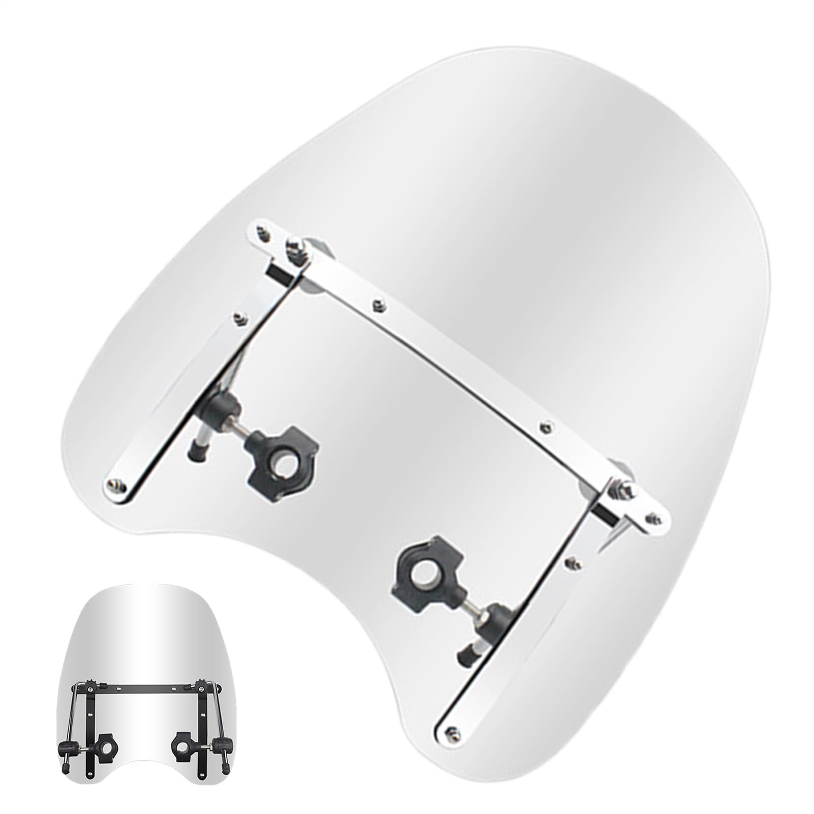 Deflettore Moto | Parabrezza Trasparente per Scooter | Supporto Separatore | Motore, Carenatura, Accessorio Montaggio Facile, Protezione contro il, Uso Urbano E Strada
