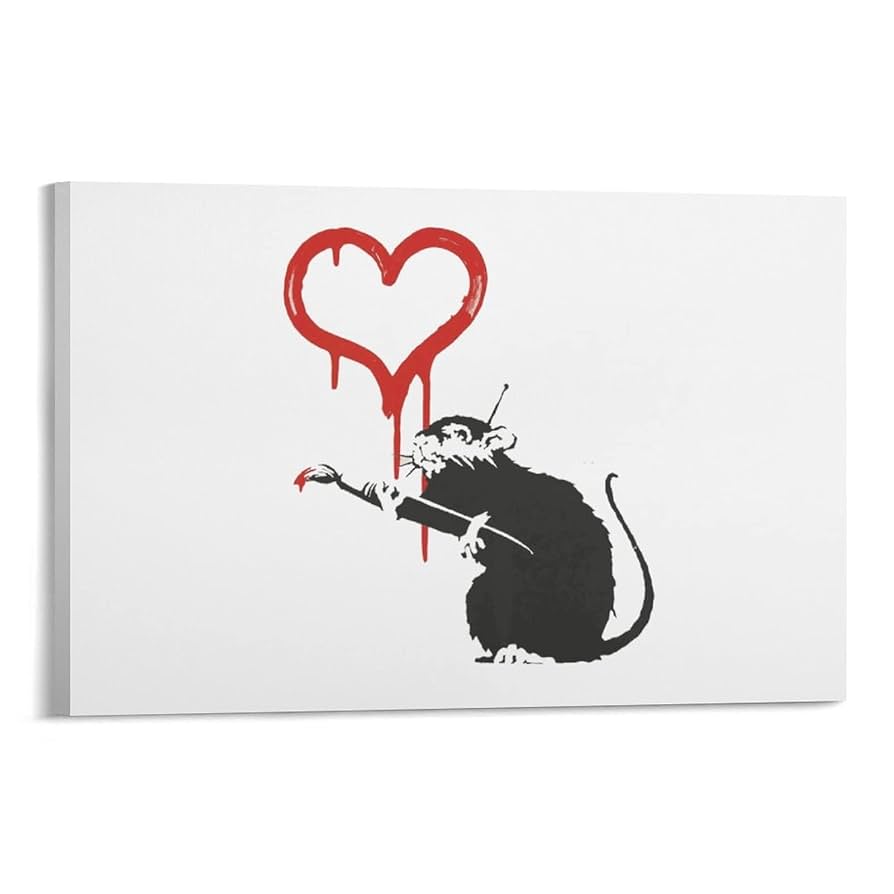 Amazon.co.jp: 落書き Banksy バンクシー ネズミ インテリア