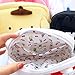 Akutoer Cartoon Cosmetic Bag With Zipper,Kawaii Plush Makeup Bag,Cute Brush Organizer Toiletry Bag for Women Girls (Cat White)