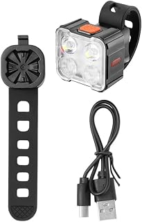 LED Bike Light Set Front Rear Waterproof Night Riding | 5 LED front, 3 LED rear, 30-40ft range, quick-release mount, night safety visibility