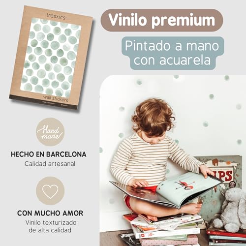 Decorative Wall Stickers, Green, 1 lámina (50 topos adhesivos) - Image 3