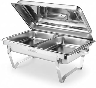 Stainless Steel Chafing Dish Buffet Server with 2 Food Trays