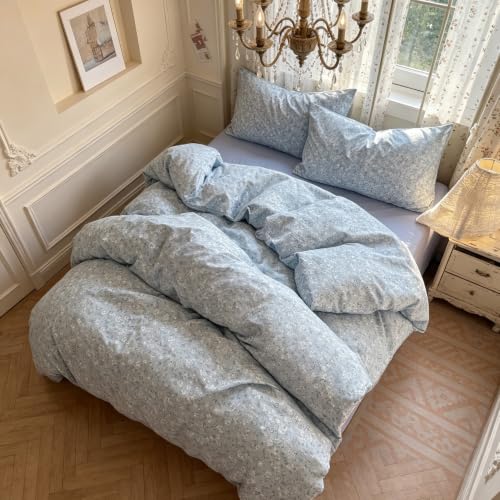 Housse de Couette 260x240 Bleue Lavable en Machine à 40°C - 2