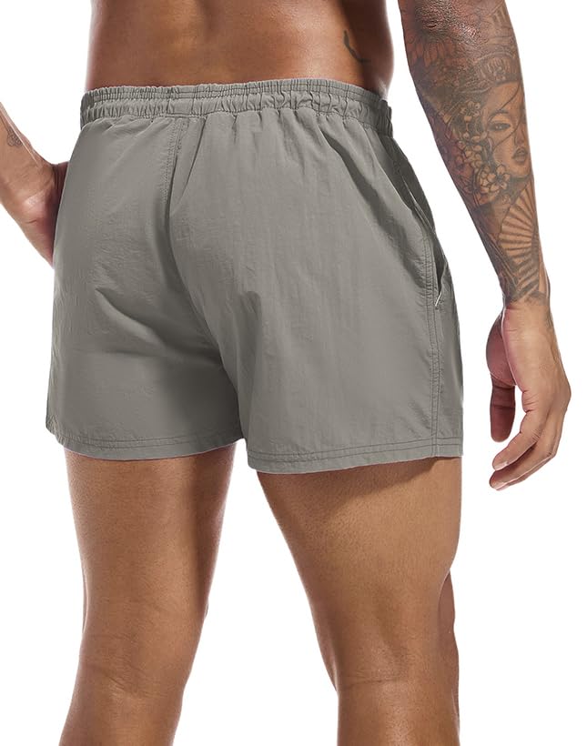 Swim Trunks Mens 3 Inch Mesh Liner Men's Swimwear Bathing Suit Short Swimming Trunks for Men Beach Shorts3