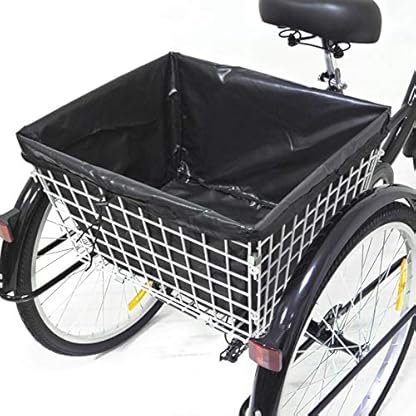 24'' 8 Gänge Räder Dreirad Einkaufskorb Fahrrad Zahnräder Dreirad für Erwachsene Cityräder Outdoor Sports – Bild 8