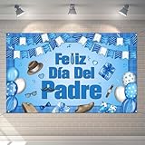 Buxiuer Feliz Día Del Padre - Telón de fondo para fotomatón de fotos feliz día del padre, decoración española El Mejor Papá del Mundo, pancarta para tablón de anuncios, decoración de pared