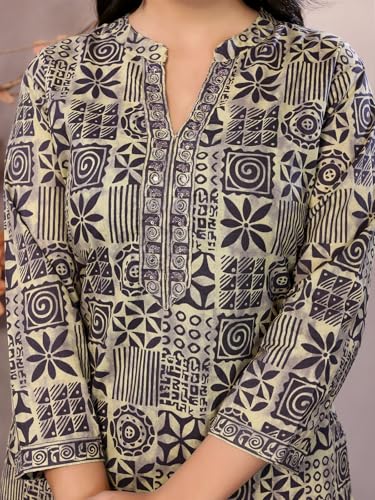 Image of rangita Women's Cotton Regular Fit Casual Kurta