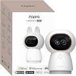 Aqara 4K UHD Hub caméra double-Lens G350, Caméra de sécurité intérieure avec 9X Zoom, 360° Pan & Tilt, AI Auto-Tracking, reconnaissance faciale/greffe, fonctionne avec Apple HomeKit, Alexa, chez Google, SmartThings