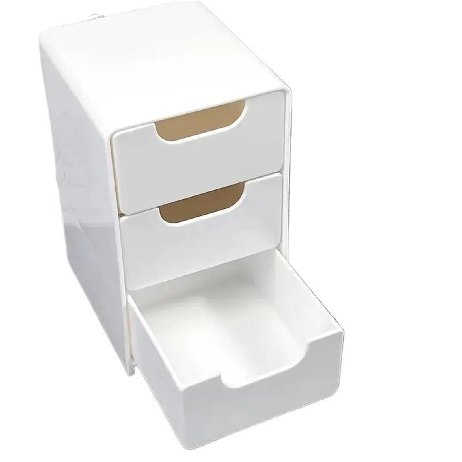 Organizador de caja almacenamiento cosméticos plástico 3 niveles