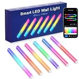 Aubess Smart LED Wall Lights, RGB LED Wall Sconces Work with Alexa, Google Assistant & IFTTT, Music