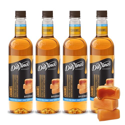 DaVinci Gourmet Sugar-Free Caramel Syrup, 25.4 Fluid Ounces (Pack of 4)