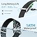 SGJIK Smart Health Wristband, All Weather Activity & Fitness Tracker with 120+ Sports Step Calorie Counter, Heart Rate Monitoring, 1ATM Waterproof, Free App & Lifetime Updates, 2 Pack Bands(Black)