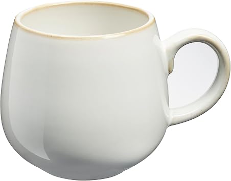 Cooks Professional Set of 4 Mugs Nordic Stoneware Mugs 350ml with Reactive Glaze Finish | Large Modern Stylish Ceramic Tea, Coffee, Hot Chocolate, Hot Drink Cups | Dishwasher & Microwave Safe | White
