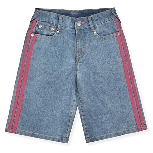Image of True Religion Girls Jeans Shorts Set Girls Denim Short and Fashion Tee Shirt Clothing Set for Kids