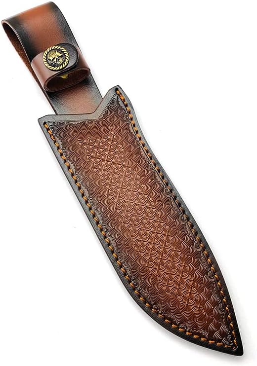 1PC Leather Knife Sheath, Knife Protector Cover with Belt Loop and Snap Closure Fits for Outdoor Fixed Knife