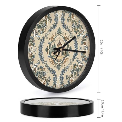 Horloge murale imprimée décoration salon style campagnard