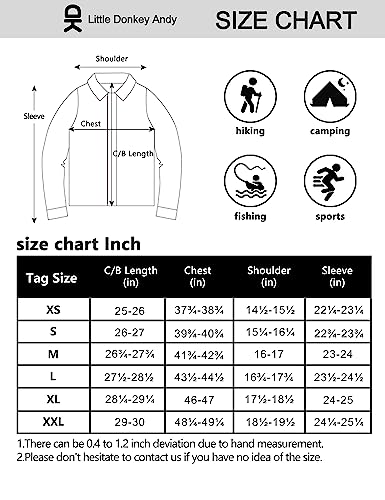 Little Donkey Andy Camisa feminina de manga comprida para viagem, camiseta Safari FPS 50+, camisas d