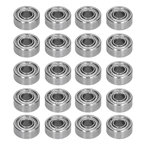 20 Pcs Bearing, Double Sealed Steel Bearing, Low Friction Speed Bearing, Dust Proof Bearing for Engineering Equipment, Gearboxes